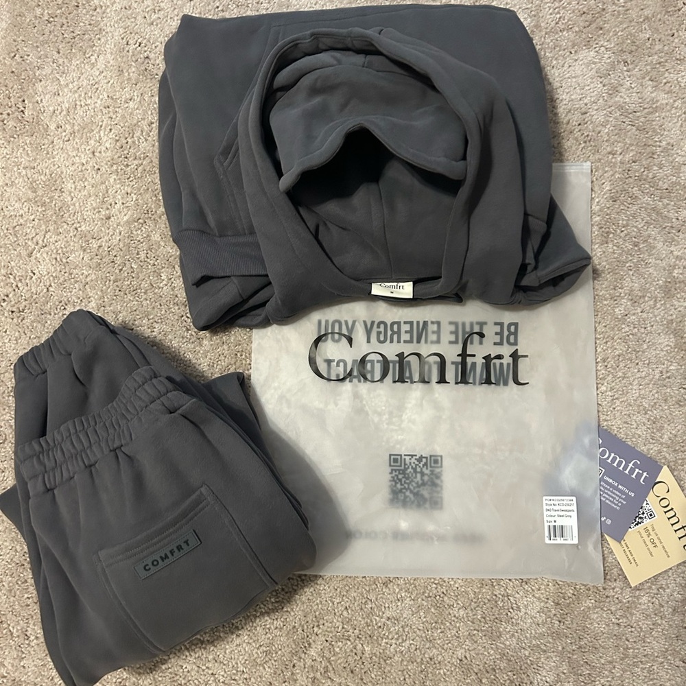 New! Comfrt Airplane Mode Sweatsuit Set - hoodie and pants